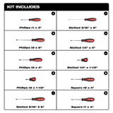 Milwaukee 144-Position Flex-Head Ratcheting Combination Wrench Set SAE with Screwdriver Set (25-Piece)