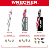 Milwaukee WRECKER 9 in. 6 TPI Carbide Teeth SAWZALL Reciprocating Saw Blade, Multi-Material (1-Pack)