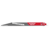 Milwaukee 12 in. 6 TPI WRECKER Carbide Teeth Multi‑Material SAWZALL Reciprocating Saw Blade