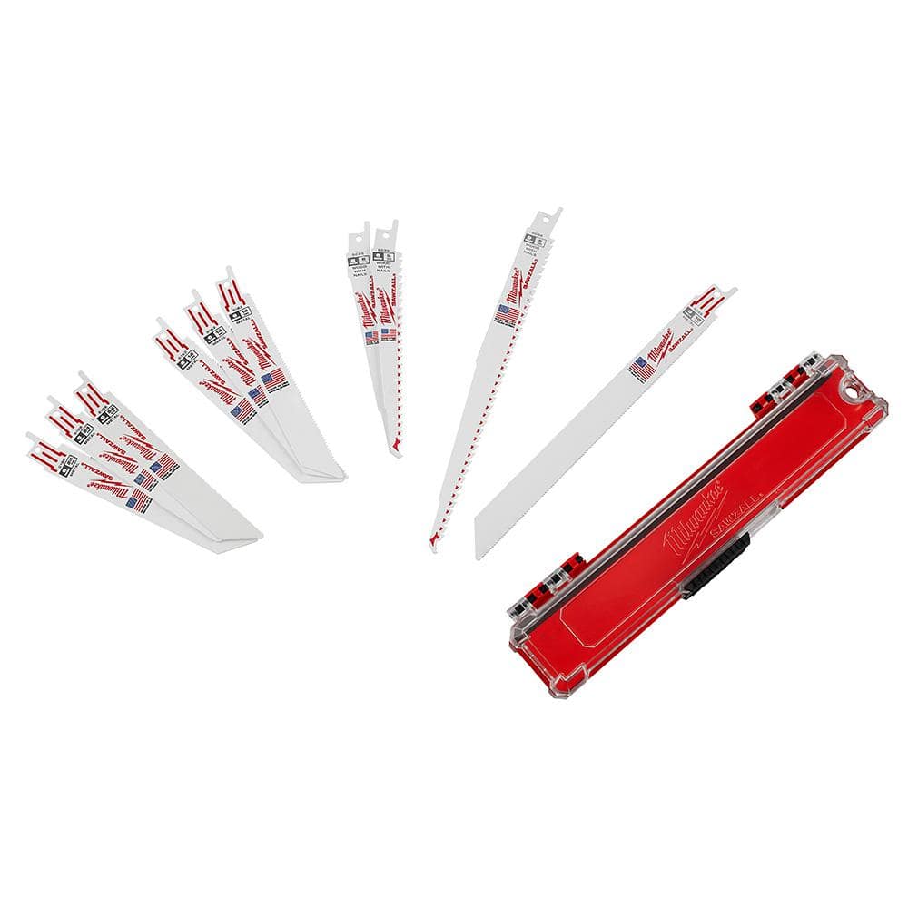 Milwaukee SAWZALL Wood & Metal Cutting Bi‑Metal Reciprocating Saw Blade Set, 26‑Piece (with Case)