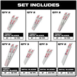 Milwaukee SAWZALL Wood & Metal Cutting Bi‑Metal Reciprocating Saw Blade Set, 26‑Piece (with Case)