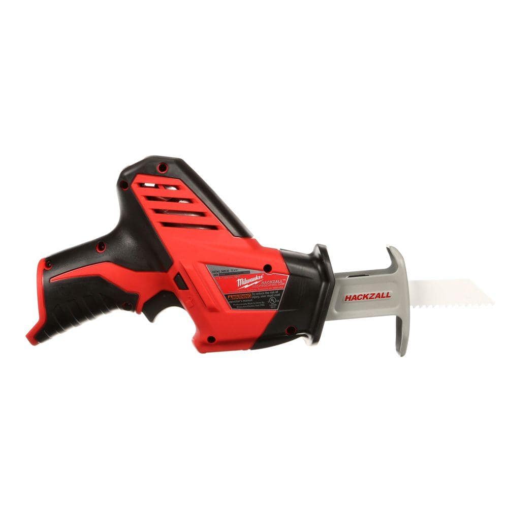 Milwaukee M12 12V Lithium-Ion HACKZALL Cordless Reciprocating Saw, 11 in Length, 1/2 in Stroke (Tool-Only)