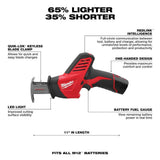Milwaukee M12 12V Lithium-Ion HACKZALL Cordless Reciprocating Saw Kit with M12 Oscillating Multi-Tool & 6.0Ah XC Battery Pack