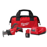 Milwaukee M12 12V Lithium-Ion HACKZALL Cordless Reciprocating Saw Kit with M12 Oscillating Multi-Tool & 6.0Ah XC Battery Pack