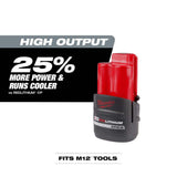 Milwaukee M12 FUEL 12V Lithium-Ion Brushless Cordless HACKZALL Reciprocating Saw & Multi-Tool Kit with (2) M12 CP2.5 Ah Batteries
