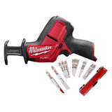 Milwaukee M12 FUEL 12V Lithium-Ion Brushless Cordless HACKZALL Reciprocating Saw (Tool-Only) with SAWZALL Saw Blade Set (25-Piece)