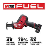 Milwaukee M12 FUEL 12V Lithium-Ion Brushless Cordless HACKZALL Reciprocating Saw Kit with M12 ROCKET Stand Light, 2520-21XC/2132-20