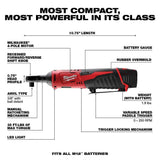 Milwaukee M12 FUEL 12-Volt Brushless Cordless HACKZALL Reciprocating Saw Kit with Free M12 3/8 in. Ratchet
