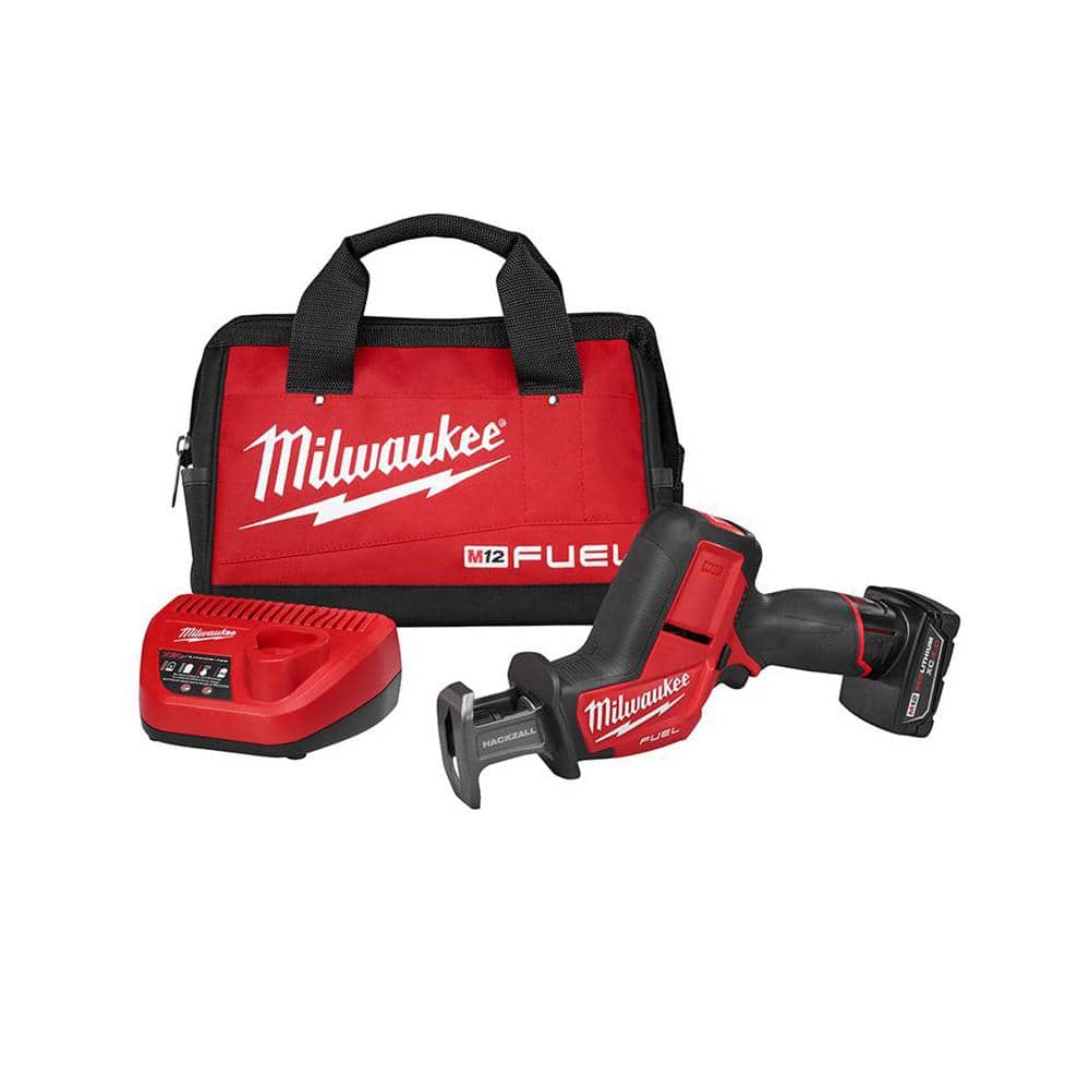 Milwaukee M12 FUEL 12-Volt Brushless Cordless HACKZALL Reciprocating Saw Kit with Free M12 3/8 in. Right Angle Drill