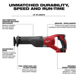 Milwaukee M18 18-Volt Lithium-Ion Cordless SAWZALL Reciprocating Saw with (2) M18 5.0Ah Batteries