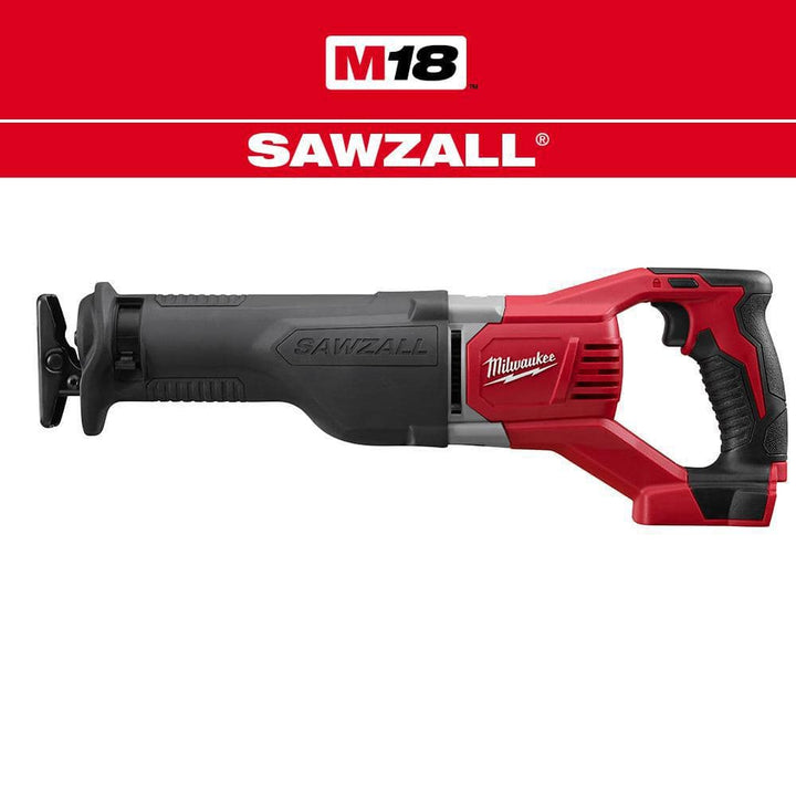 Milwaukee M18 18V Lithium-Ion Cordless SAWZALL Reciprocating Saw with SAWZALL Blade Set (18-Piece)