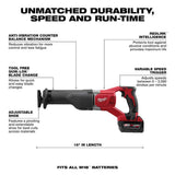 Milwaukee M18 18V Lithium-Ion Cordless SAWZALL Reciprocating Saw with 3.0Ah Battery and Charger