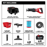 Milwaukee M18 FUEL 18V Li‑Ion Brushless Cordless Super SAWZALL Reciprocating Saw with Wet/Dry Vac & (2) High Output 6.0Ah Battery Pack