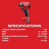 Milwaukee M18 FUEL 18V Lithium-Ion Brushless Cordless Super Sawzall Reciprocating Saw W/Impact Driver and 8.0Ah Starter Kit
