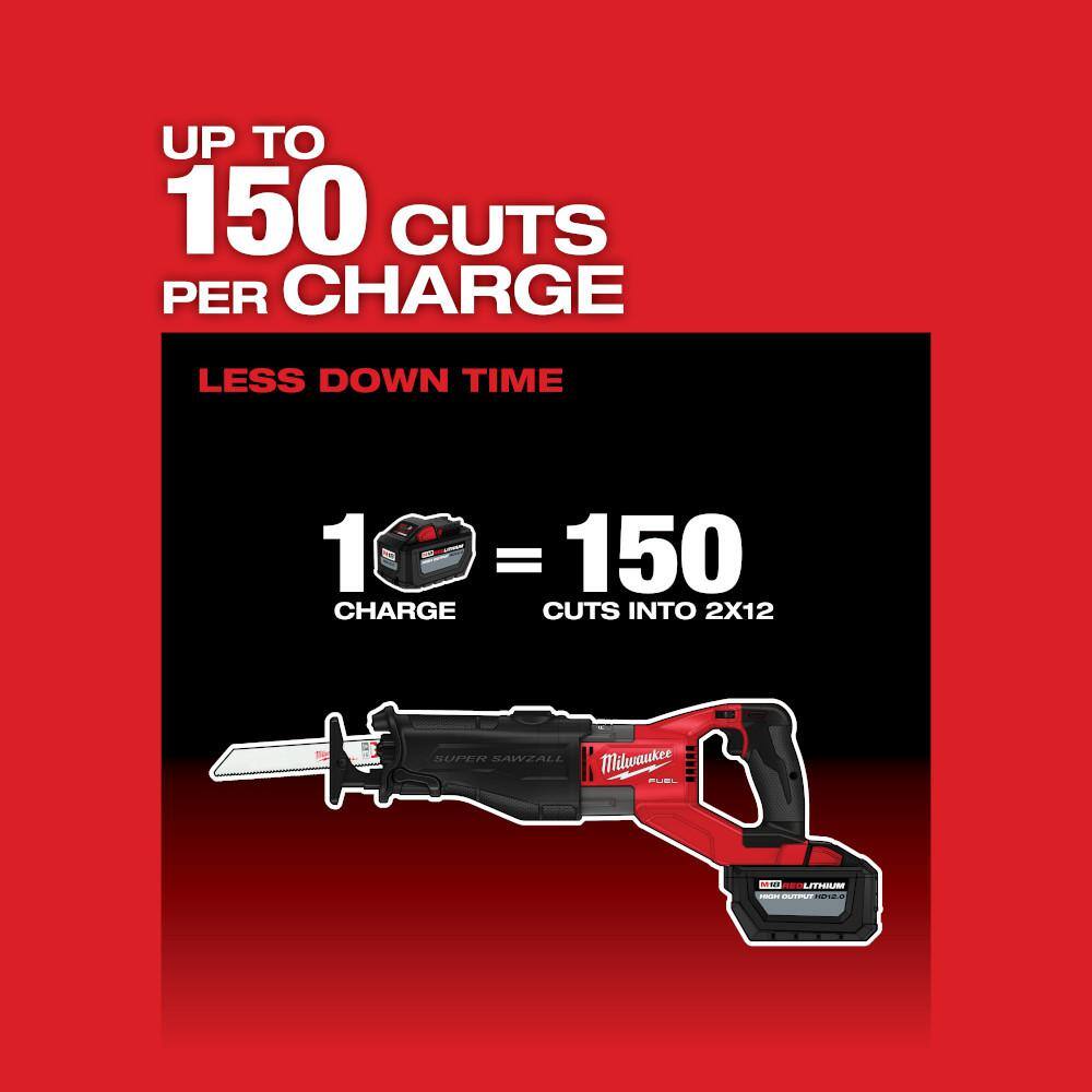 Milwaukee M18 FUEL 18-Volt Lithium-Ion Brushless Cordless Super Sawzall Orbital Reciprocating Saw W/Multi-Tool & 8.0Ah Starter Kit