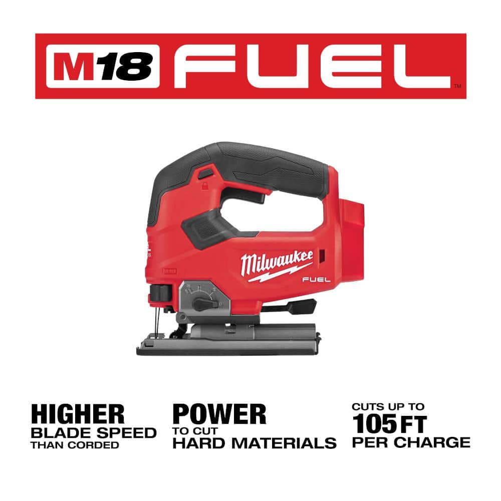 Milwaukee M18 FUEL Gen-2 18V Brushless Cordless 3-Tool Combo: SAWZALL Reciprocating Saw + 7-1/4 in. Circular Saw + D‑Handle Jig Saw (Tool-Only)