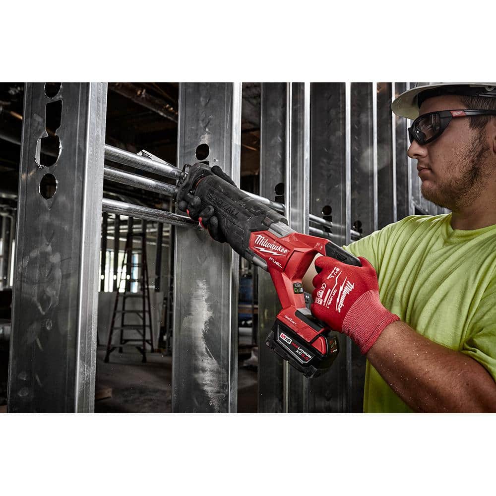 Milwaukee M18 FUEL GEN-2 18-Volt Brushless Cordless SAWZALL with ROCKET Tower Light, Two 6.0Ah HIGH OUTPUT Batteries