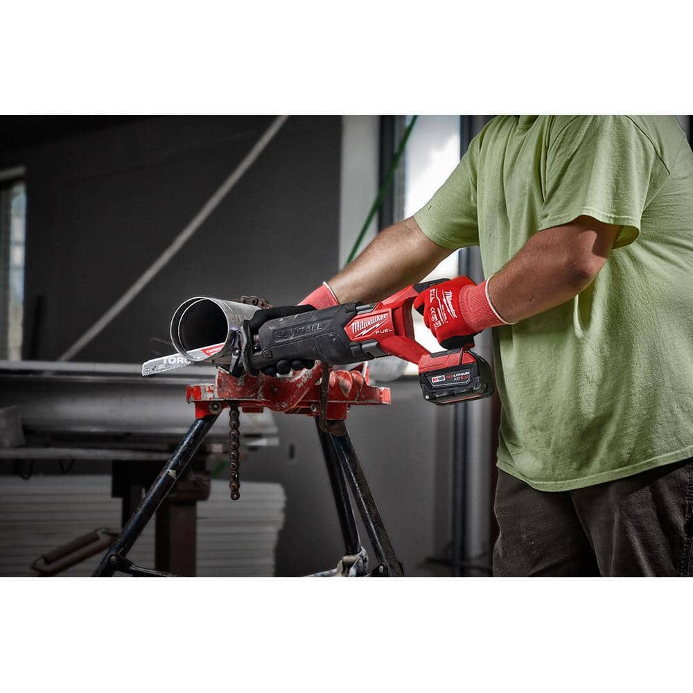 Milwaukee M18 FUEL GEN-2 18-Volt Brushless Cordless SAWZALL with ROCKET Tower Light, Two 6.0Ah HIGH OUTPUT Batteries