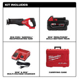 Milwaukee M18 FUEL 18V Brushless Cordless SAWZALL Reciprocating Saw Kit with 5.0Ah Battery, Charger and Case
