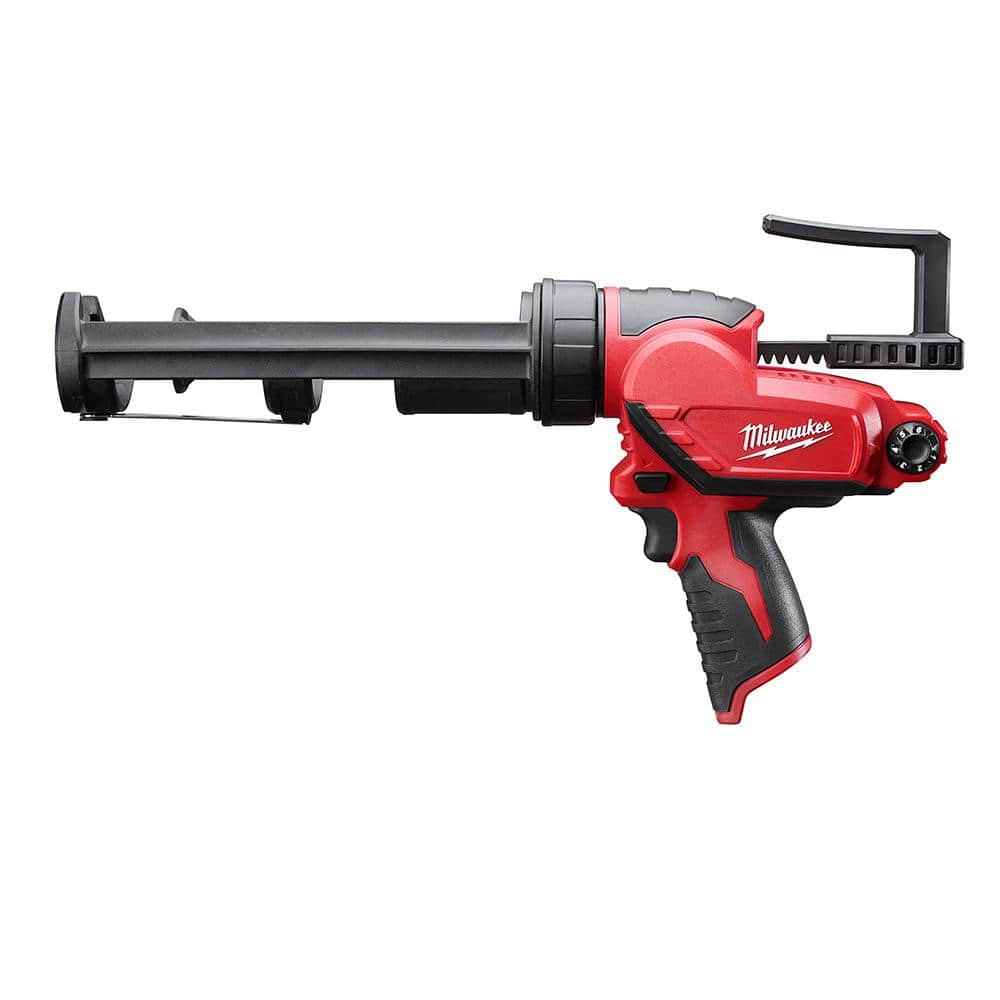 Milwaukee M12 12V Lithium-Ion Cordless 3/8 in. Right Angle Drill with 10 oz. Caulk and Adhesive Gun and 6.0 Ah XC Battery Pack