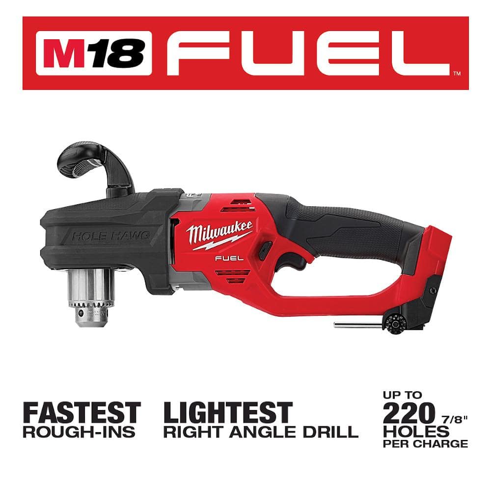 Milwaukee M18 FUEL Gen II 18V Brushless Cordless 1/2 in. Hole Hawg Right Angle Drill (Tool-Only)