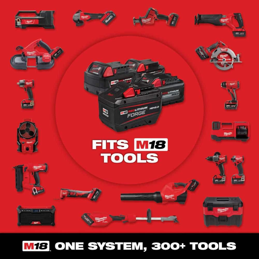 Milwaukee M18 FUEL GEN II 18V Brushless Cordless 1/2 in. Hole Hawg Right Angle Drill with M18 REDLITHIUM FORGE HD 12.0Ah Battery