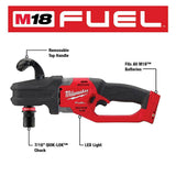 Milwaukee M18 FUEL 18V Lithium-Ion Brushless Cordless Hole Hawg 7/16 in. Right Angle Drill with QUIK-LOK + 9-Pc PACKOUT Hole Saw Kit