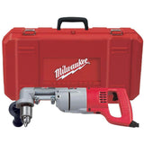Milwaukee 7 Amp Corded 1/2 in. Right‑Angle Drill Kit with Hard Case, Model 3107-6