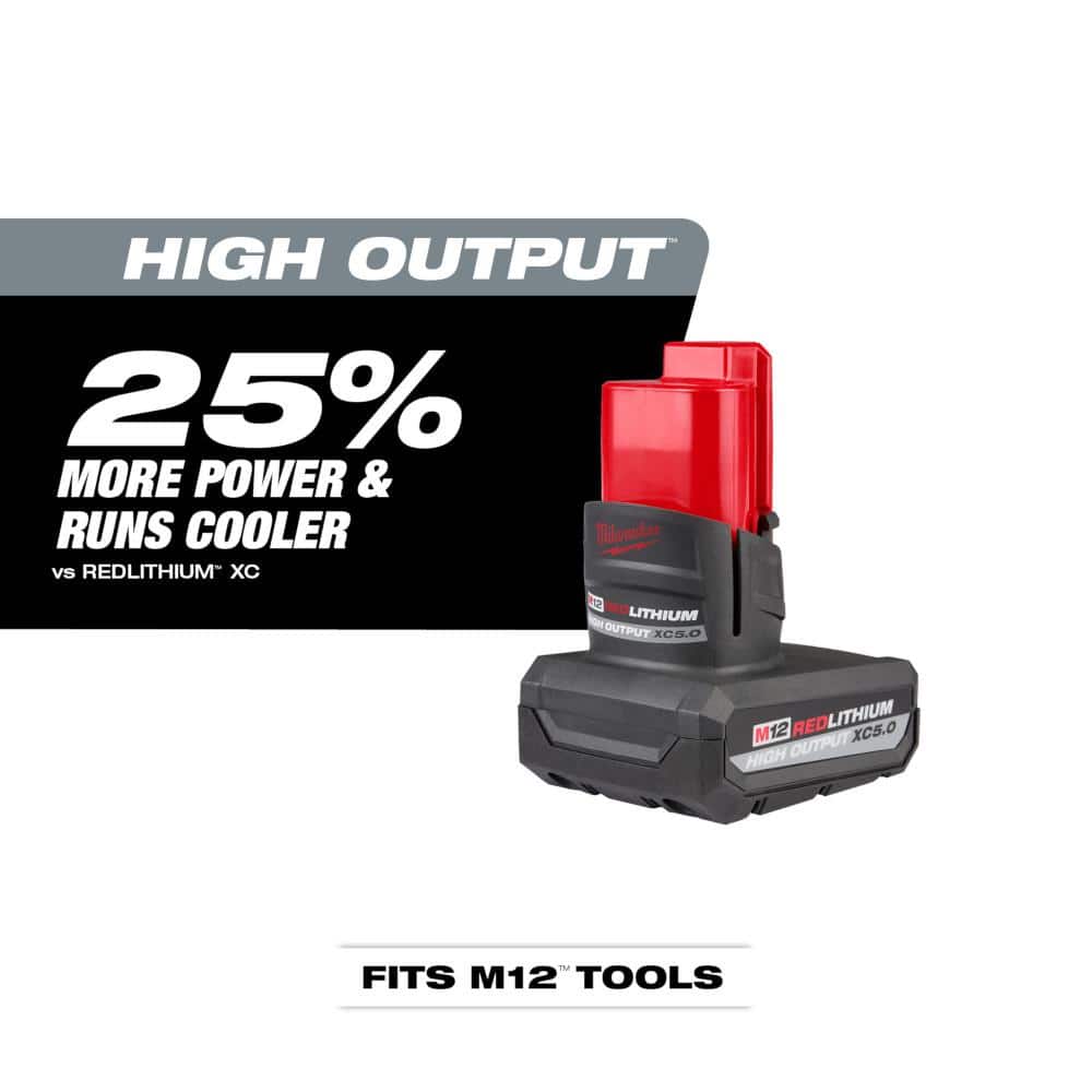 Milwaukee M12 12-Volt Lithium-Ion Cordless Rivet Tool with M12 CP High Output 2.5 Ah Battery Pack