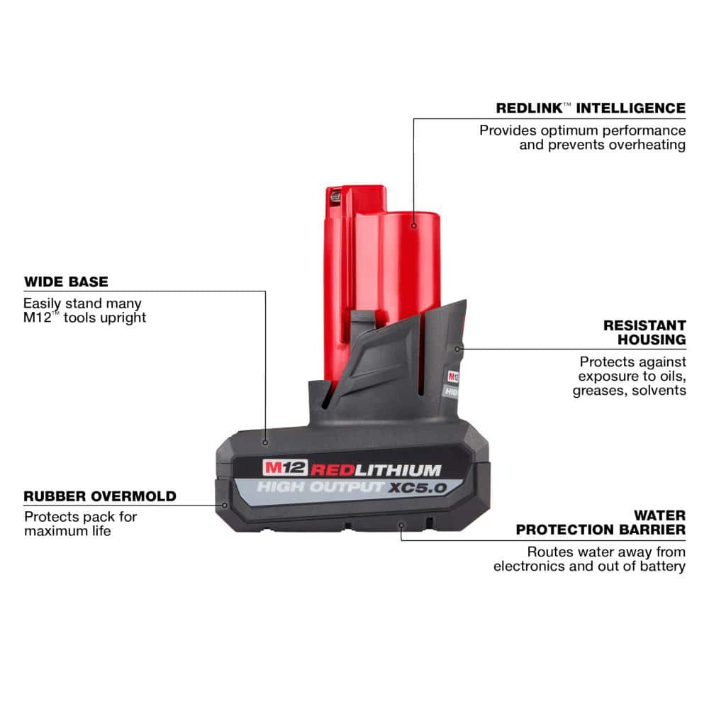 Milwaukee M12 12-Volt Lithium-Ion Cordless Rivet Tool with M12 CP High Output 2.5 Ah Battery Pack