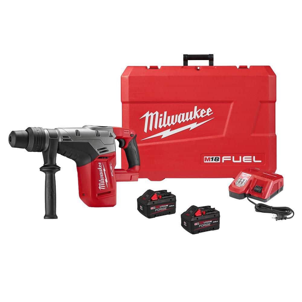 Milwaukee M18 FUEL 18V Lithium-Ion Brushless Cordless 1-9/16 in. SDS-Max Rotary Hammer Kit with Two 8.0Ah Batteries & Hard Case