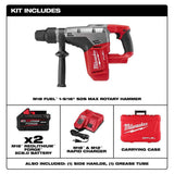 Milwaukee M18 FUEL 18V Lithium-Ion Brushless Cordless 1-9/16 in. SDS-Max Rotary Hammer Kit with Two 8.0Ah Batteries & Hard Case