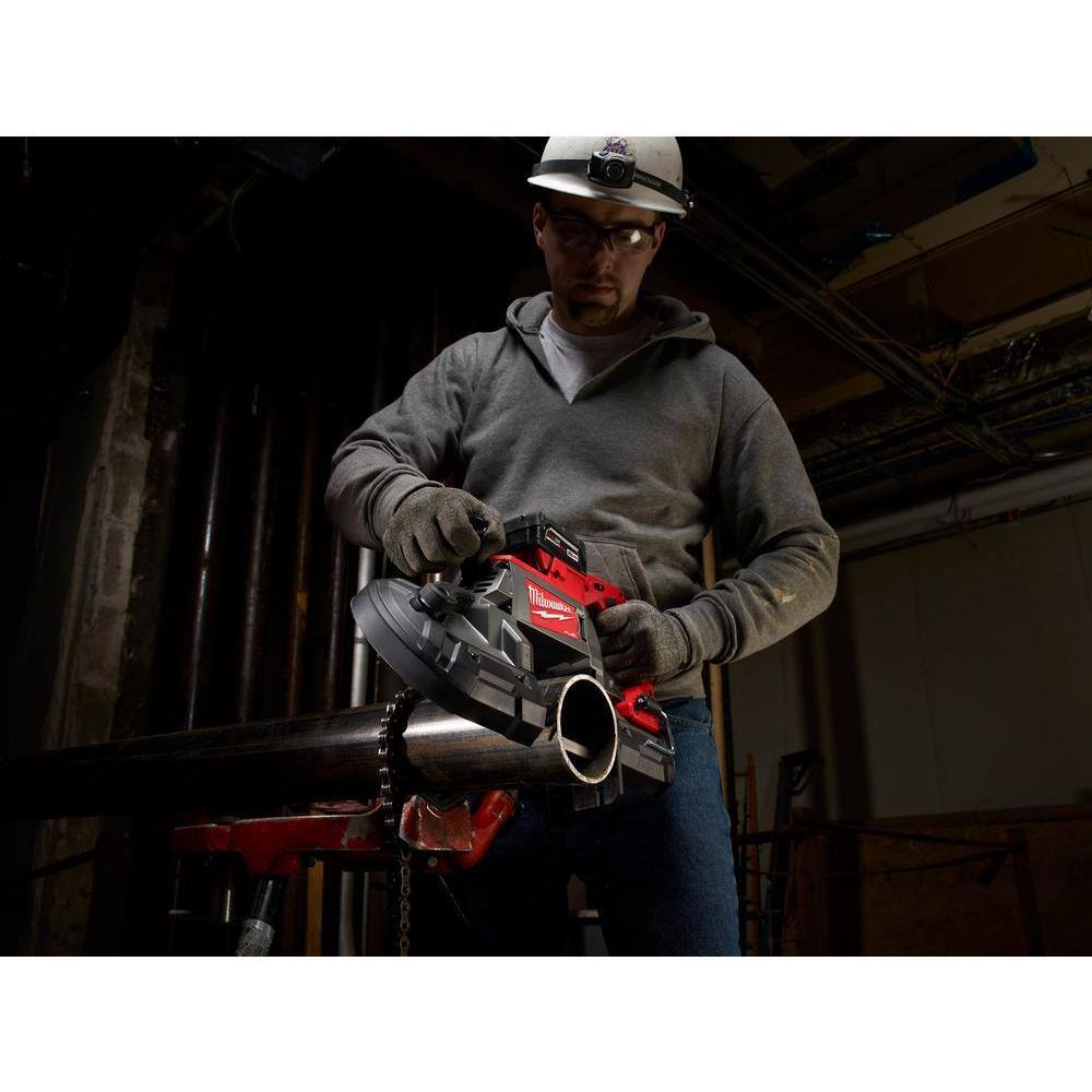 Milwaukee M18 FUEL 18V Lithium-Ion Brushless Cordless 1 in. SDS-Plus Rotary Hammer with Deep Cut Bandsaw (2-Tool)