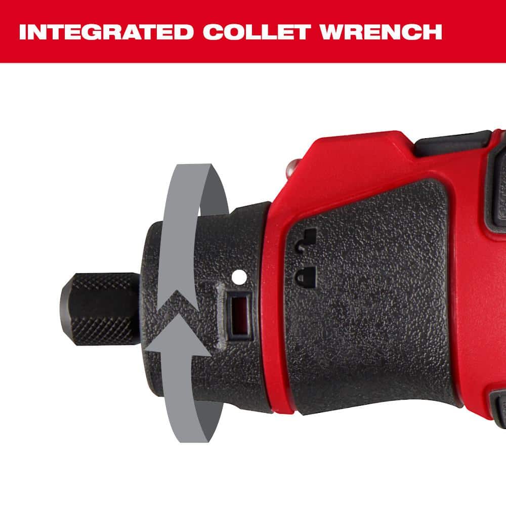 Milwaukee M12 12V Lithium-Ion Cordless Brushless Rotary Tool with M12 1400 Lumen ROCKET LED Stand Work Light (Tool-Only)