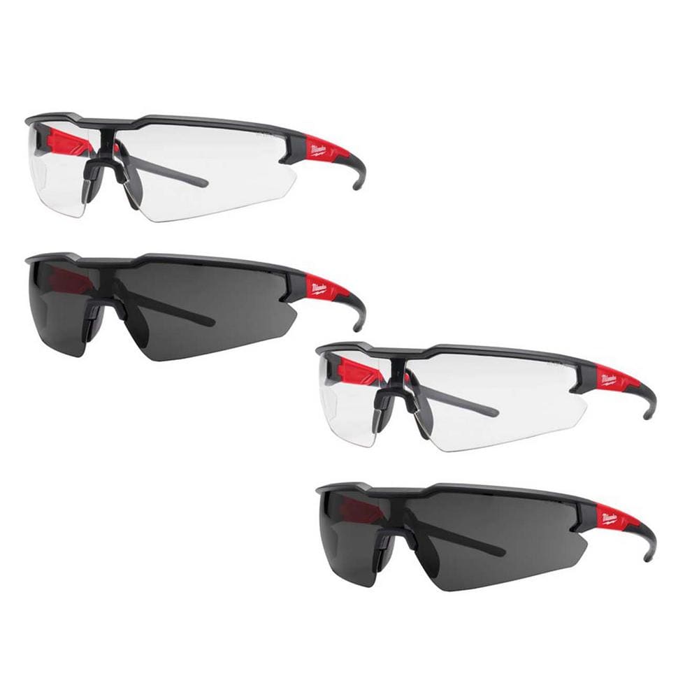Milwaukee Gray Safety Glasses with Anti-Scratch Lenses, ANSI Z87.1+
