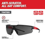 Milwaukee Safety Glasses with Tinted Anti-Scratch Lenses (6-Pack)