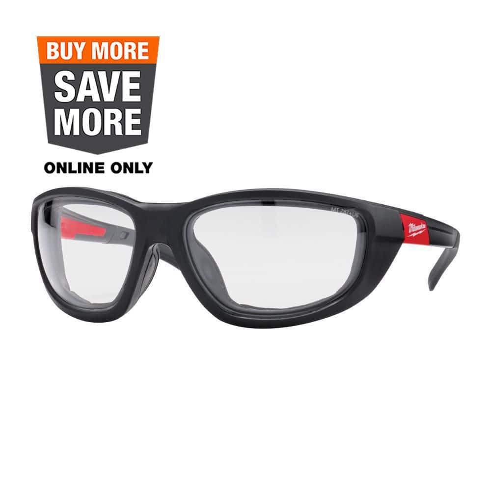 Milwaukee Performance Safety Glasses with Clear Fog-Free Lenses and Removable Gasket, Model 48-73-2040