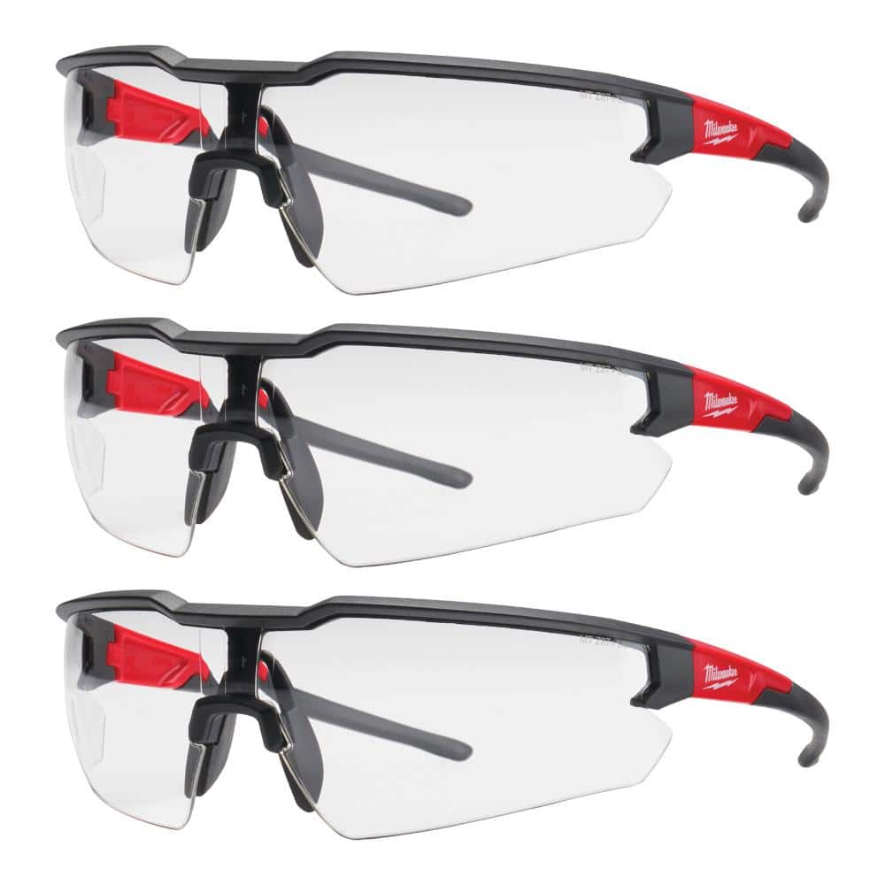 Milwaukee Clear Safety Glasses with Anti-Scratch Lenses, Black Frame (48-73-2010)