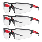 Milwaukee Safety Glasses with Clear Anti-Scratch Lenses (3-Pack) – Model 48-73-2052
