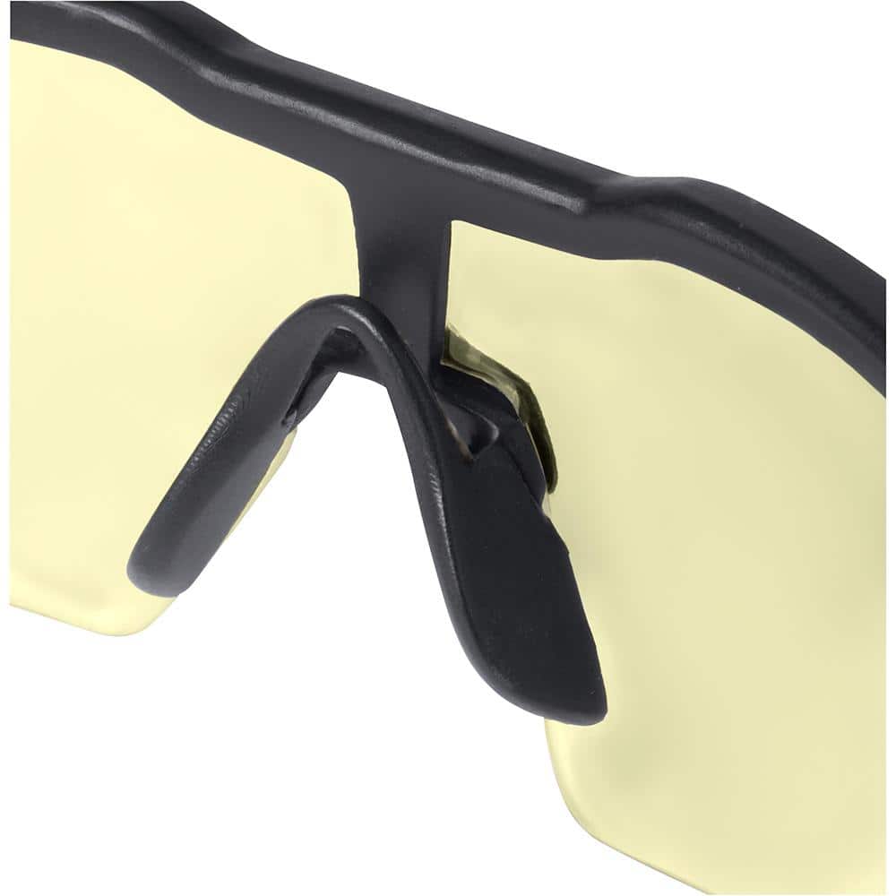 Milwaukee Safety Glasses with Yellow Anti-Scratch Lenses (12-Pack)
