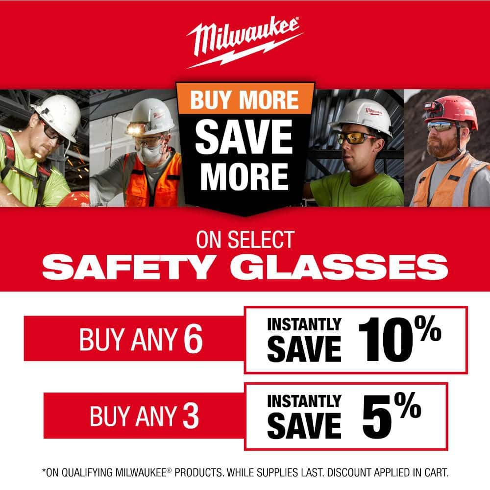 Milwaukee Gray Safety Glasses with Anti-Scratch Lenses (2-Pack) – Model 48-73-2105-X2