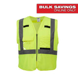 Milwaukee Small/Medium Yellow Class 2 High Visibility Safety Vest with 10 Pockets (2-Pack)