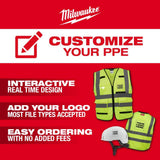 Milwaukee Large/XL Yellow Class 2 High Visibility Safety Vest, 10 Pockets + Clear Anti‑Scratch Safety Glasses