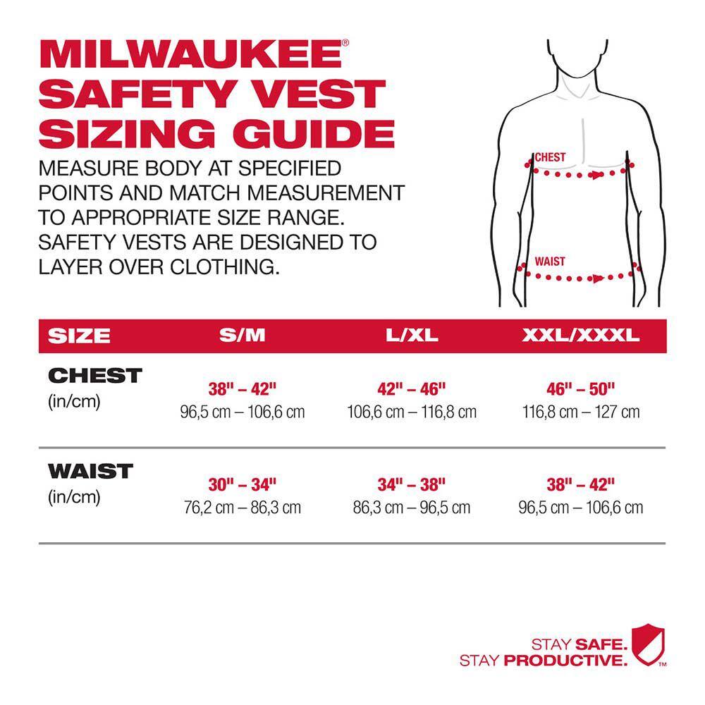 Milwaukee Large/X-Large Yellow Class 2 High-Visibility Safety Vest with 10 Pockets (12-Pack)