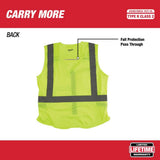 Milwaukee Large/X-Large Yellow Class 2 High-Visibility Safety Vest with 10 Pockets (12-Pack)