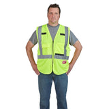 Milwaukee Small/Medium Yellow Class 2 High-Visibility Safety Vest with 10 Pockets (4-Pack)