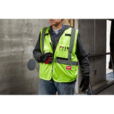 Milwaukee 4X-Large/5X-Large Yellow Class 2-High Visibility Safety Vest with 10-Pockets (4-Pack)