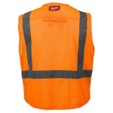 Milwaukee Large/X-Large Yellow & Orange Class 2 High-Visibility Safety Vests with 10 Pockets (2-Pack)