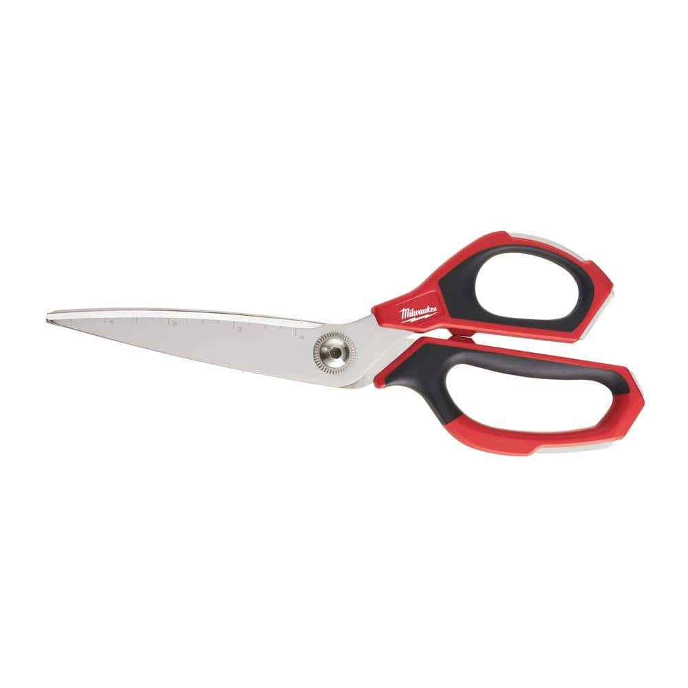 Milwaukee Jobsite 4 in. Straight Blade Scissors with Iron Carbide Edges