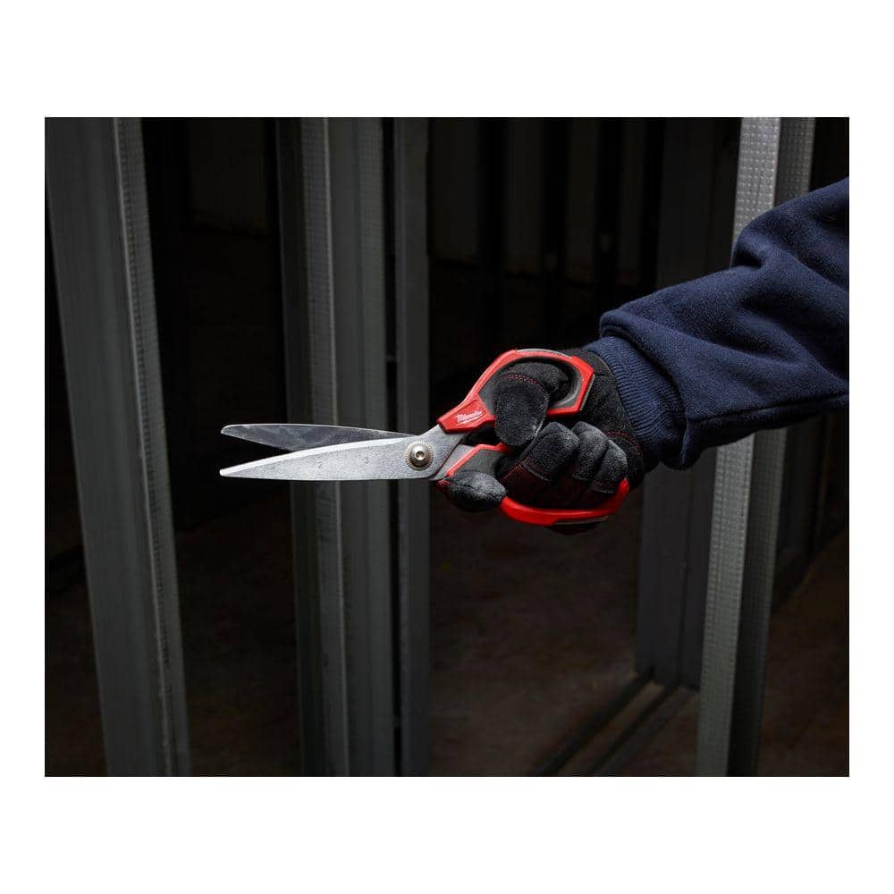 Milwaukee Jobsite 4 in. Straight Blade Scissors with Iron Carbide Edges